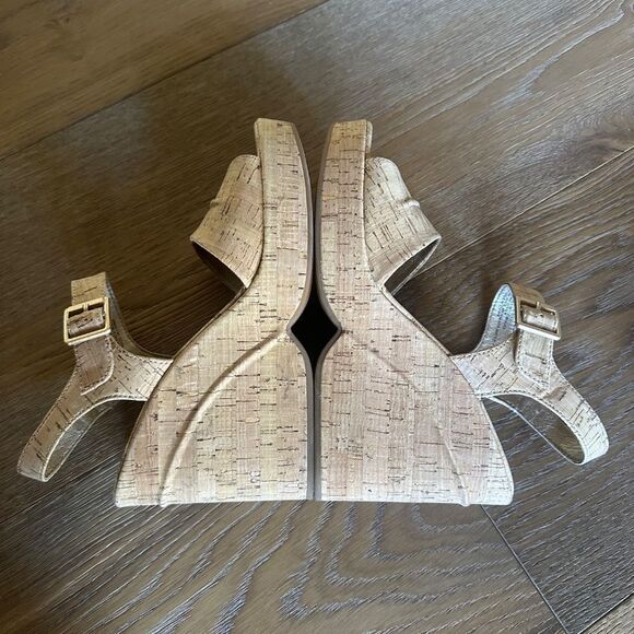 Korks Bardot II Wedge Comfort Sandals in Natural - Picture 11 of 12